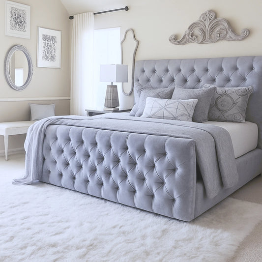 Ottoman Chesterfeild Winged Bed