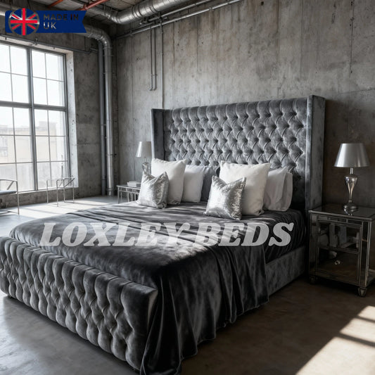 Ottoman Chesterfeild Winged Bed