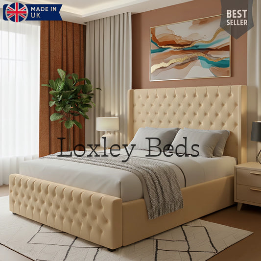 Ottoman Chesterfeild Winged Bed