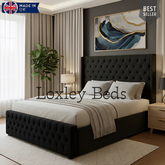 Ottoman Chesterfeild Winged Bed